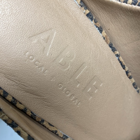 Able Local Global Rojas Leopard Print Heeled Mule Shoes Size 8.5M - Picture 10 of 17